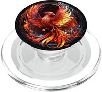 Phoenix Firebird Spiritual Bird Mythical Creature Colorful PopSockets PopGrip para MagSafe