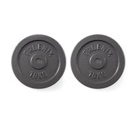 Phoenix Fitness Discos de pesas de hierro fundido - Placa de peso libre de 1 pulgada para barras de mancuernas, levantamiento de pesas y entrenamiento de fuerza en el gimnasio en casa - par, 10 kg
