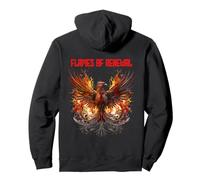 Phoenix Flames of Renewal DISEÑO EN LA Parte Trasera Nuevo Comienzo Sudadera con Capucha