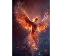 Phoenix Galaxy Journal: A Powerful Notebook Featuring a Realistic Full-Body Phoenix Rising from Fire and Ashes with Glittering Light, Radiant Rays, ... Transformation, and Inspired Creativity