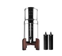 PHOENIX GRAVITY - Filtro agua 6L AISI 304, NSF, 2 filtros Smart Carbon (negros), sistema por gravedad, grifo incluido.