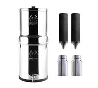 Phoenix Gravity - Sistema de filtración de agua de encimera de 12 litros, certificado por NSF, fabricado en acero inoxidable AISI 304, con 2 cartuchos Smart Carbon y un cartucho POSTreat