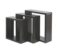 phoenix group AG Juego de 3 estantes de Madera, Color Negro