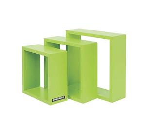 phoenix group AG Juego de 3 estantes de Madera, Color Verde