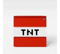 phoenix group AG Minecraft - Cajonera con 3 cajones, diseño de Cubo TNT, Color Rojo y Blanco