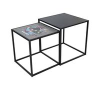 phoenix group AG Minecraft - Mesa Auxiliar (Metal, 2 Unidades), Color Negro