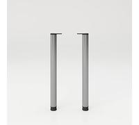 Phoenix Group Neo - Juego de 4 pies para Escritorio (Metal), Color Plateado