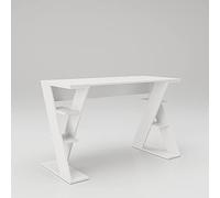 Phoenix Group Zalisto Escritorio de Madera, Color Blanco, 6 Compartimentos