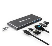 Phoenix Hubs Tipo C Aluminio, USB 3.0, Lector Tarjetas, PD, Compatible con MacBook Air, Pro, iPad, Tablets y Ordenador Portátil Tipo C (Hub M.2)