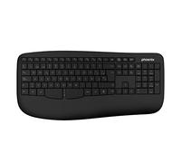 Phoenix K201 Teclado Ergonómico Inalámbrico 2.4Ghz QWERTY (Black)