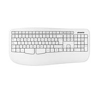 Phoenix k201 teclado ergonómico inalámbrico 2.4ghz blanco