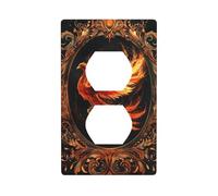 Phoenix Mythical Bird Fantasy - Cubierta de salida estética para interruptor de luz, cubierta decorativa de 1 banda, placa de pared para cocina, baño, tamaño 7 x 11,4 cm