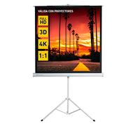 Pantalla manual tripode videoproyector phoenix 80" ratio 1:1 / 4:3 / 16:9 1.45m x 1.45m posicion ajustable / carcasa blanca /