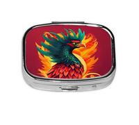 Phoenix - Pastillero portátil con estampado de Phoenix, organizador para bolso, bolsillo, regalos de viaje