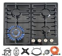 Phoenix PE-603T Encimera de Gas 4 Fuegos Cocina Empotrable Esmaltada + Propano