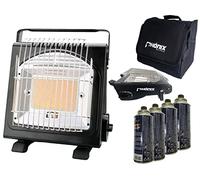 PHönix PH-100 estufa de gas de 1,7 KW estufa de gas estufa de gas cerámica cocina de gas + bolsa + 4 cartuchos de gas