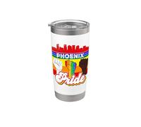 Phoenix Pride Rainbow Gay Pride Flag Funny LGBT Vaso térmico de acero inoxidable de doble pared