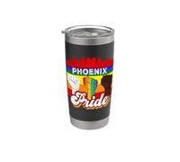 Phoenix Pride Rainbow Gay Pride Flag Funny LGBT Vaso térmico de acero inoxidable de doble pared