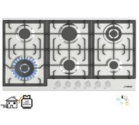 Phoenix PS-906L Encimera de Gas Empotrable Acero Inox Cocina 6 Fuegos Propano