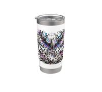 Phoenix Rise From the Ashes Dark Fantasy Bird Art Quotes Vaso térmico de acero inoxidable de doble pared