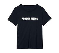 Phoenix Rising Camiseta, Mujer Tallas Grandes, Negro, 5XL Grande