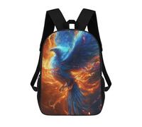 Phoenix Rising Firebird Artwork -5 Mochilas Impresas En 3D Para Niños 17inch Mochilas De Moda Informales Para El Día A Día, Bolsas De Viaje, Mochilas Informales Para Exteriores Para Niños Y Niñas