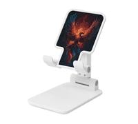Phoenix Rising From Fire - Soporte plegable para teléfono celular, ángulo ajustable, altura de escritorio, portátil, compatible con todos los teléfonos inteligentes, estilo blanco