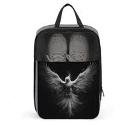 Phoenix Rising from The Ashes - Bolsa de zapatos blanca y negra para viajes, uso diario, bolsa de almacenamiento antipolvo para zapatos de golf