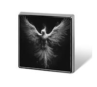 Phoenix Rising from The Ashes - Broches y alfileres unisex cuadrados y ligeros para solapa, joyería para ropa, chal y sombrero