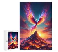 Phoenix Rising from The Volcano Puzzle De 1000 Piezas Rompecabezas para Adultos Rompecabezas 1000 Piezas para Adultos para Amantes O Amigos Rompecabezas Imposable 1000 PCS