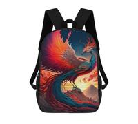 Phoenix Rising Mythical Firebird Artwork -4 Mochila Escolar Infantil De 17 Pulgadas Con Estampado 3D, Mochila Moderna Para Niños, Mochilas De Viaje, Bolsas Para Libros, Mochila Escolar Infantil