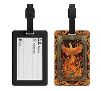 Phoenix Rising Wildflowers Fantasy Art - Etiquetas de equipaje para bolsa de viaje