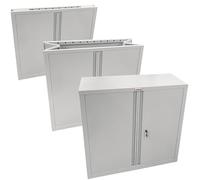 Phoenix Safe Company SCF Series SCF0891GGK - Armario plegable de acero con cerradura de llave, ideal para oficina, almacén y almacenamiento de documentos, diseño plano, capacidad de carga de 60 kg,