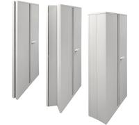 Phoenix Safe Company SCF1891GGE - Armario plegable de acero con 2 puertas y 4 estantes, con cerradura electrónica, ideal para oficina y almacenamiento de documentos con fácil montaje, cumple con GDPR