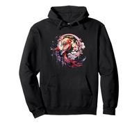 Phoenix Sakura Árbol Mítico Pájaro Luna Fuego Phoenix Bird Sudadera con Capucha