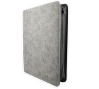 Phoenix Shield 69109 - Álbum gris efecto piel 9 bolsillos para tarjetas de toploader (360 tarjetas) - Carpeta rígida con cremallera lateral