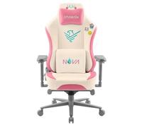 Phoenix - Silla Nova Cream Edition | Reposabrazos 4D Ajustables | Cojín Cervical Magnético | Diseño Emoji Bordado | Hierro Forjado | Cojines Viscoelásticos, Crema