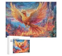 Phoenix sobre el Camino de la Flor del mar Iluminado por la Luna Puzzle 300 Piezas para Adolescentes 14+ Juego Educativo Pensamiento Crítico Regalo para Estudios 300 PCS