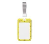 Phoenix - Soporte para tarjetas de identificación impreso con correa para el cuello, soporte vertical impermeable para tarjetas de identificación para oficina y escuela