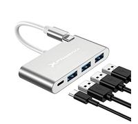 Phoenix Technologies - Mini Hub Tipo C, 3 x USB 3.0, USB Tipo C PD