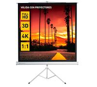 Pantalla manual tripode videoproyector phoenix 112pulgadas ratio 1:1 - 4:3 - 16:9 2m x 2m posicion ajustable - carcasa blanca -