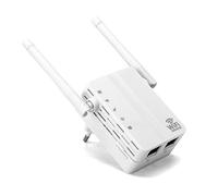 Phoenix Technologies - Repetidor WiFi 300 Mbps | Amplificador de Señal con 2 Antenas 2dbi | 3 Modos: Repetidor, Enrutador, Punto de Acceso | 2 Puertos Ethernet RJ45, Blanco