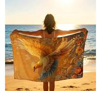 Phoenix Toalla Playa 150x200 Resistente a la Arena Secado rápido Ligero, Toalla Playa Grande 200 x 150cm Suave Cómodo como Gym Yoga Sauna Toallas Baño Grandes Travel Essentials Amarillo XTLS-0766