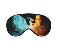 Phoenix Water Fire Pattern Sleep Mask Eye Parche Eyeshade con correa elástica Cover Sleeping para hombres, mujeres y niños