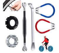 PhoenixDN 6 PCS Llave de Radios de Bicicleta, Juego de Tensores para Radios de Bicicleta de, Herramientas Radios de Bicicletas, Bicicletas Palanca de Neumático, para Reparar Radios de Bicicleta 10-15G