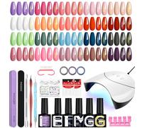 Phoenixy Kit Uñas Semipermanentes 20 Colores, Lámpara U V/LED de Secado Rápido, Set Manicura con Base y Top Coat Brillante/Mate/Glitter/Golden, Decor y Herramientas para Nail Art