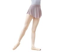 Phoeswan Falda de ballet para mujer, falda de baile de cintura elástica, falda de ballet de malla suave para adultos, para bailar, patinaje sobre hielo, A Line-grisáceo Púrpura, M