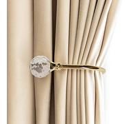 PHOEWON® - Abrazaderas de Cortina de Metal para Pared, 2 Paquetes (pequeño, Oro)