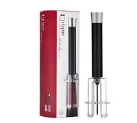 PHOEWON Abridor de botellas de vino profesional Abrebotellas de vino fácil de abrir rápido sacacorchos Abrebotellas de presión de aire Abrebotellas Eliminación de corcho (negro)