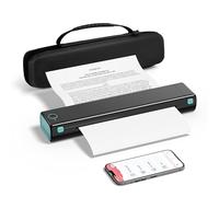 PhoFuta M08F Impresora Térmica A4, Siempre Contigo con Bluetooth, Una Mini Impresora de Viaje con Papel de Copia A4 Sin Tinta, Compatible con iOS/Android